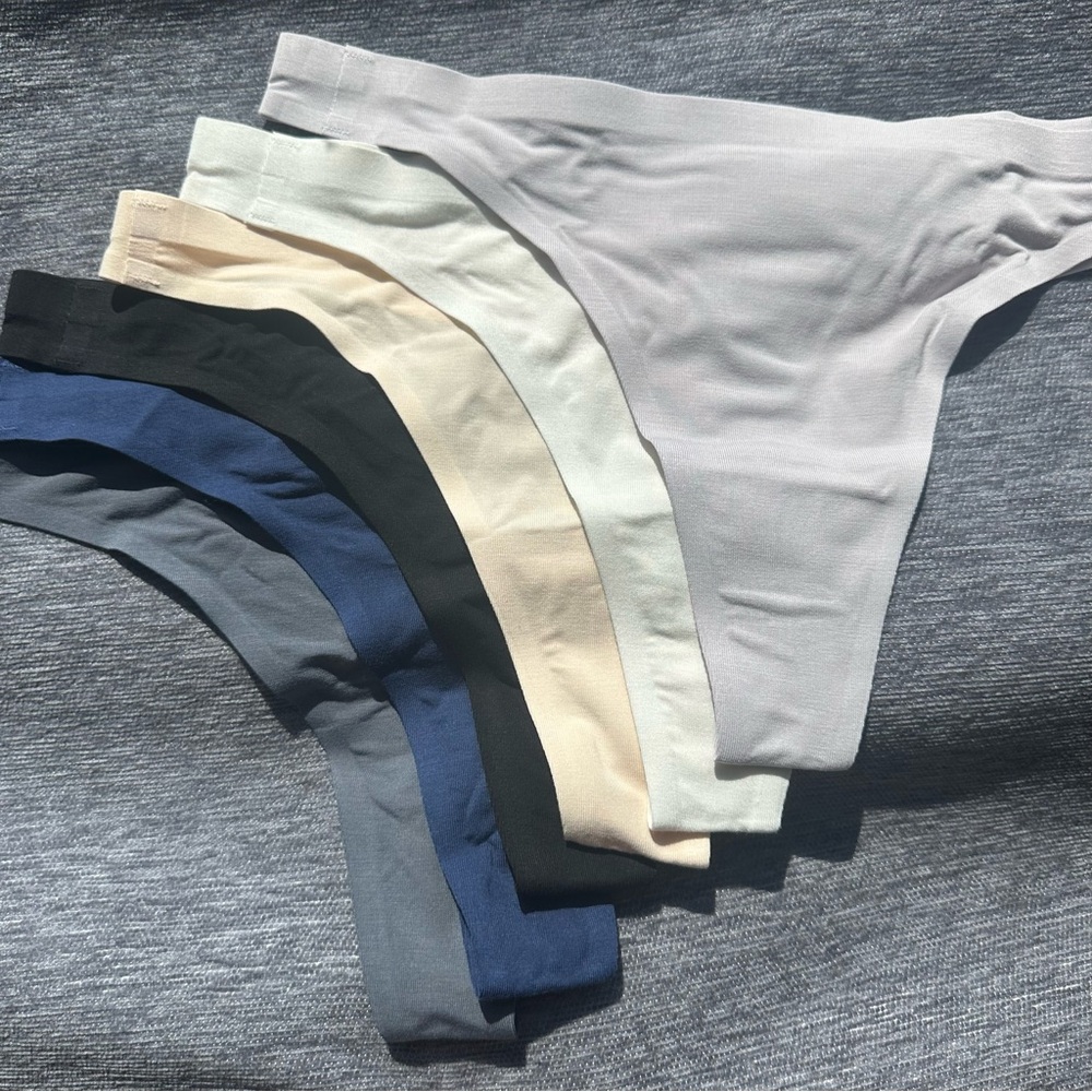 Bamboo No Show Thong - 6 pack L